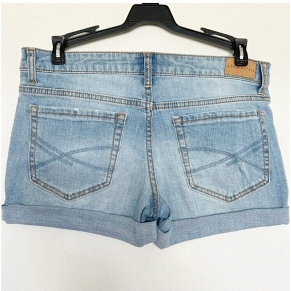 Aeropostale Denim Jean Shorts Size 4 Distressed Blue stretch - Picture 5 of 9